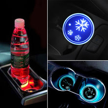 Load image into Gallery viewer, Car AcrylicColorful USB Charger Water Cup Groove LED Atmosphere Light, Bell, Santa Claus, Christmas Deer, Christmas Hat, Christmas Tree, Christmas, Glove, Socks, Snowflake, English Deer, English Christmas, English Tree