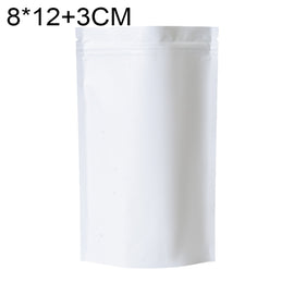 100 PCS/Set Matte Aluminum Foil Snack Stand-up Pouch, 8x12+3cm, 9x13+3cm, 10x15+3cm, 12x20+4cm