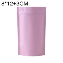 Load image into Gallery viewer, 100 PCS/Set Matte Aluminum Foil Snack Stand-up Pouch, 8x12+3cm, 9x13+3cm, 10x15+3cm, 12x20+4cm
