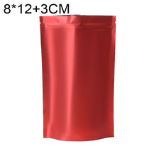 Load image into Gallery viewer, 100 PCS/Set Matte Aluminum Foil Snack Stand-up Pouch, 8x12+3cm, 9x13+3cm, 10x15+3cm, 12x20+4cm