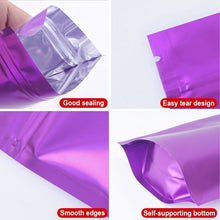 Load image into Gallery viewer, 100 PCS/Set Matte Aluminum Foil Snack Stand-up Pouch, 8x12+3cm, 9x13+3cm, 10x15+3cm, 12x20+4cm