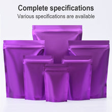 Load image into Gallery viewer, 100 PCS/Set Matte Aluminum Foil Snack Stand-up Pouch, 8x12+3cm, 9x13+3cm, 10x15+3cm, 12x20+4cm