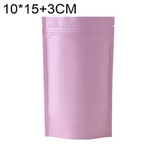Load image into Gallery viewer, 100 PCS/Set Matte Aluminum Foil Snack Stand-up Pouch, 8x12+3cm, 9x13+3cm, 10x15+3cm, 12x20+4cm