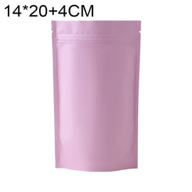 100 PCS/Set Matte Aluminum Foil Snack Stand-up Pouch, 14x20+4cm, 15x22+4cm, 16x24+4cm, 18x26+4cm