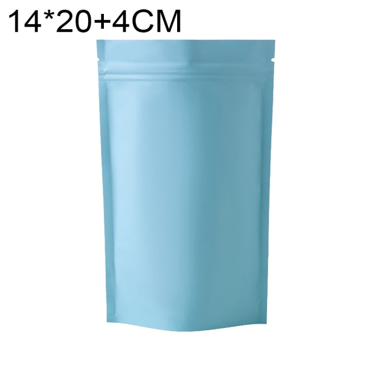 100 PCS/Set Matte Aluminum Foil Snack Stand-up Pouch, 14x20+4cm, 15x22+4cm, 16x24+4cm, 18x26+4cm, 20x30+5cm