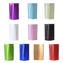 Load image into Gallery viewer, 100 PCS/Set Matte Aluminum Foil Snack Stand-up Pouch, 14x20+4cm, 15x22+4cm, 16x24+4cm, 18x26+4cm