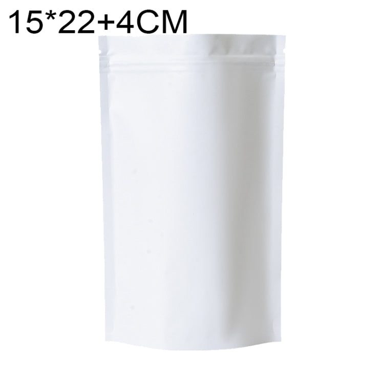 100 PCS/Set Matte Aluminum Foil Snack Stand-up Pouch, 14x20+4cm, 15x22+4cm, 16x24+4cm, 18x26+4cm, 20x30+5cm