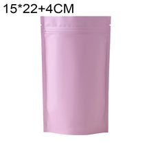 Load image into Gallery viewer, 100 PCS/Set Matte Aluminum Foil Snack Stand-up Pouch, 14x20+4cm, 15x22+4cm, 16x24+4cm, 18x26+4cm, 20x30+5cm