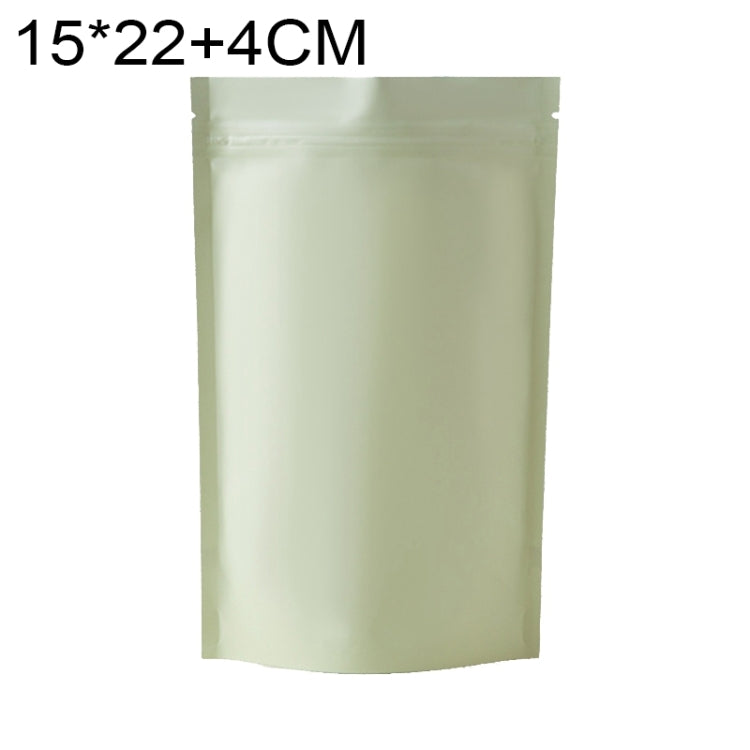 100 PCS/Set Matte Aluminum Foil Snack Stand-up Pouch, 14x20+4cm, 15x22+4cm, 16x24+4cm, 18x26+4cm, 20x30+5cm
