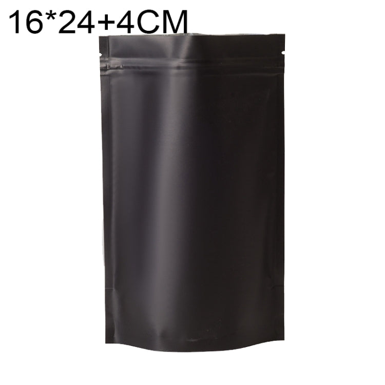 100 PCS/Set Matte Aluminum Foil Snack Stand-up Pouch, 14x20+4cm, 15x22+4cm, 16x24+4cm, 18x26+4cm, 20x30+5cm