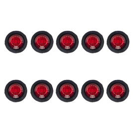 10 in 1 Truck Trailer LED Round Side Marker Lamp, A5010 Red Light, A5011 Amber Light, A5012 White Light, A5013 Red + Amber Light