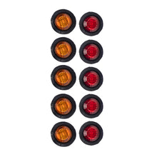 Load image into Gallery viewer, 10 in 1 Truck Trailer LED Round Side Marker Lamp, A5010 Red Light, A5011 Amber Light, A5012 White Light, A5013 Red + Amber Light