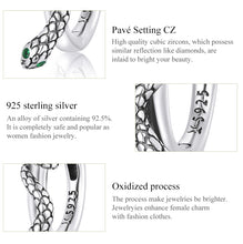 Load image into Gallery viewer, S925 Sterling Silver Snake Ear Buckle Women Earrings, Snake Ear Buckle