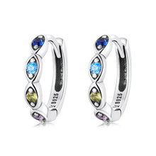 Load image into Gallery viewer, S925 Sterling Silver Devil Eye Zircon Women Earrings, Devil Eye Zircon