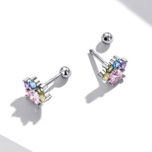 Load image into Gallery viewer, S925 Sterling Silver Color Zircon Cute Claw Ear Stud Women Earrings, Color Zircon Cute Claw