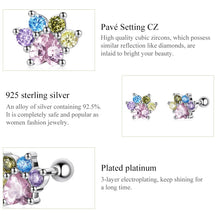 Load image into Gallery viewer, S925 Sterling Silver Color Zircon Cute Claw Ear Stud Women Earrings, Color Zircon Cute Claw