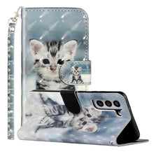 Load image into Gallery viewer, 3D Pattern Horizontal Flip PU Leather Phone Case, For Samsung Galaxy S22 5G, For Samsung Galaxy S22+ 5G, For Samsung Galaxy S22 Ultra 5G