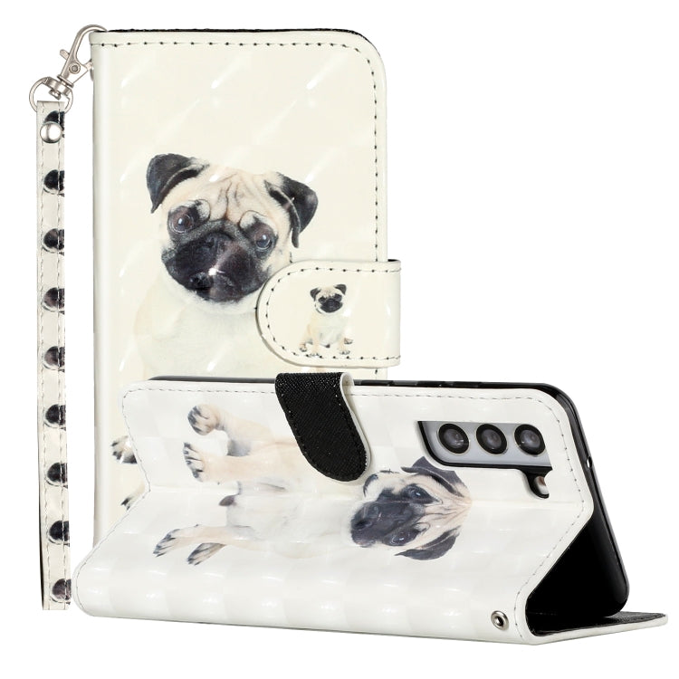 3D Pattern Horizontal Flip PU Leather Phone Case, For Samsung Galaxy S22 5G, For Samsung Galaxy S22+ 5G, For Samsung Galaxy S22 Ultra 5G
