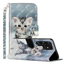 Load image into Gallery viewer, 3D Pattern Horizontal Flip PU Leather Phone Case, For Samsung Galaxy S22 5G, For Samsung Galaxy S22+ 5G, For Samsung Galaxy S22 Ultra 5G