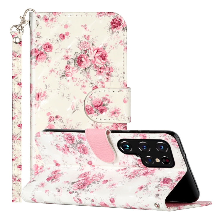 3D Pattern Horizontal Flip PU Leather Phone Case, For Samsung Galaxy S22 5G, For Samsung Galaxy S22+ 5G, For Samsung Galaxy S22 Ultra 5G
