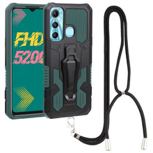 Load image into Gallery viewer, Armor Warrior Shockproof PC + TPU Lanyard Phone Case, For Samsung Galaxy A13 5G, For Infinix Hot 11, For Infinix Smart 6