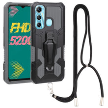 Load image into Gallery viewer, Armor Warrior Shockproof PC + TPU Lanyard Phone Case, For Samsung Galaxy A13 5G, For Infinix Hot 11, For Infinix Hot 11s, For Infinix Note 10 Pro, For Infinix Smart 6