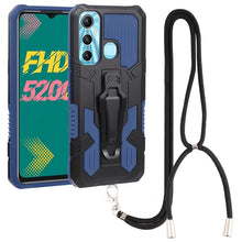Load image into Gallery viewer, Armor Warrior Shockproof PC + TPU Lanyard Phone Case, For Samsung Galaxy A13 5G, For Infinix Hot 11, For Infinix Smart 6