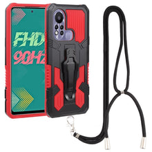 Load image into Gallery viewer, Armor Warrior Shockproof PC + TPU Lanyard Phone Case, For Samsung Galaxy A13 5G, For Infinix Hot 11, For Infinix Hot 11s, For Infinix Note 10 Pro, For Infinix Smart 6