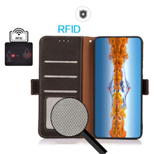 Load image into Gallery viewer, KHAZNEH Side-Magnetic Litchi Genuine Leather RFID Phone Case, For Xiaomi Mi 11 Lite 5G / Mi 11 Lite, For Xiaomi Mi 11, For Xiaomi Mi 11T / Mi 11T Pro, For Xiaomi Redmi Note 10 5G, For Xiaomi Redmi Note 10 Pro, For Xiaomi Redmi K40 Pro / Poco F3        ...