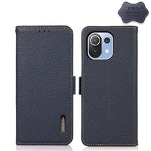 Load image into Gallery viewer, KHAZNEH Side-Magnetic Litchi Genuine Leather RFID Phone Case, For Xiaomi Mi 11 Lite 5G / Mi 11 Lite, For Xiaomi Mi 11, For Xiaomi Mi 11T / Mi 11T Pro, For Xiaomi Redmi Note 10 5G, For Xiaomi Redmi Note 10 Pro, For Xiaomi Redmi K40 Pro / Poco F3        ...