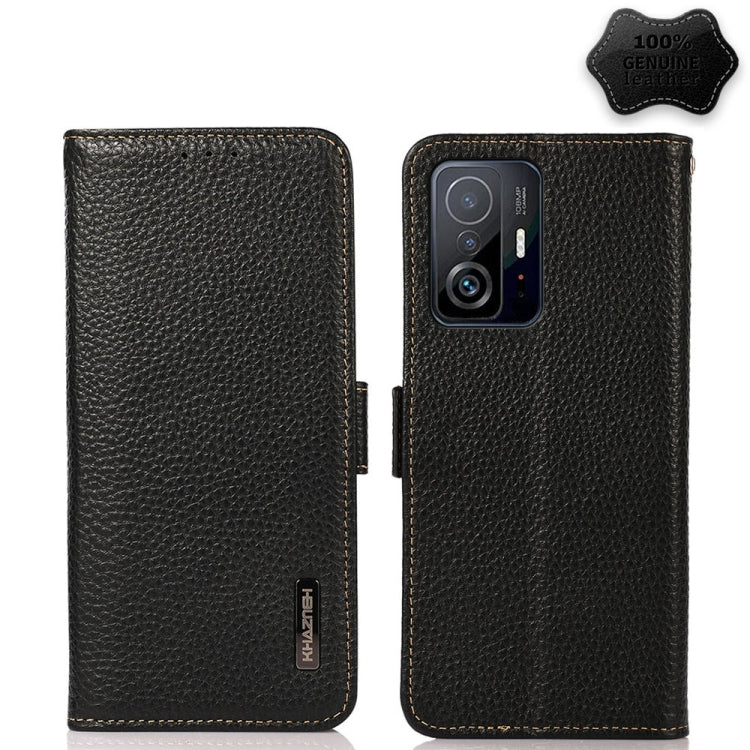 KHAZNEH Side-Magnetic Litchi Genuine Leather RFID Phone Case, For Xiaomi Mi 10S, For Xiaomi Mi 10T Lite 5G, For Xiaomi Mi 10T 5G, For Xiaomi Mi 11 Lite 5G / Mi 11 Lite, For Xiaomi Mi 11 Pro, For Xiaomi Mi 11 Ultra, For Xiaomi Mi 11                     ...