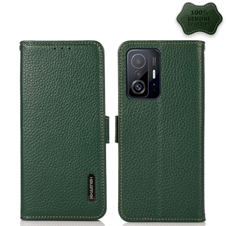 KHAZNEH Side-Magnetic Litchi Genuine Leather RFID Phone Case, For Xiaomi Mi 10S, For Xiaomi Mi 10T Lite 5G, For Xiaomi Mi 10T 5G, For Xiaomi Mi 11 Lite 5G / Mi 11 Lite, For Xiaomi Mi 11 Pro, For Xiaomi Mi 11 Ultra, For Xiaomi Mi 11                     ...