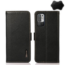 Load image into Gallery viewer, KHAZNEH Side-Magnetic Litchi Genuine Leather RFID Phone Case, For Xiaomi Mi 11 Lite 5G / Mi 11 Lite, For Xiaomi Mi 11, For Xiaomi Mi 11T / Mi 11T Pro, For Xiaomi Redmi Note 10 5G, For Xiaomi Redmi Note 10 Pro, For Xiaomi Redmi K40 Pro / Poco F3        ...