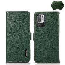 Load image into Gallery viewer, KHAZNEH Side-Magnetic Litchi Genuine Leather RFID Phone Case, For Xiaomi Mi 11 Lite 5G / Mi 11 Lite, For Xiaomi Mi 11, For Xiaomi Mi 11T / Mi 11T Pro, For Xiaomi Redmi Note 10 5G, For Xiaomi Redmi Note 10 Pro, For Xiaomi Redmi K40 Pro / Poco F3        ...