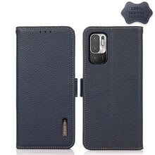 Load image into Gallery viewer, KHAZNEH Side-Magnetic Litchi Genuine Leather RFID Phone Case, For Xiaomi Mi 11 Lite 5G / Mi 11 Lite, For Xiaomi Mi 11, For Xiaomi Mi 11T / Mi 11T Pro, For Xiaomi Redmi Note 10 5G, For Xiaomi Redmi Note 10 Pro, For Xiaomi Redmi K40 Pro / Poco F3        ...