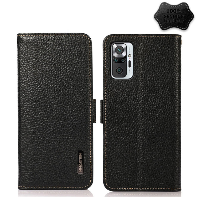 KHAZNEH Side-Magnetic Litchi Genuine Leather RFID Phone Case, For Xiaomi Mi 10S, For Xiaomi Mi 10T Lite 5G, For Xiaomi Mi 10T 5G, For Xiaomi Mi 11 Lite 5G / Mi 11 Lite, For Xiaomi Mi 11 Pro, For Xiaomi Mi 11 Ultra, For Xiaomi Mi 11                     ...
