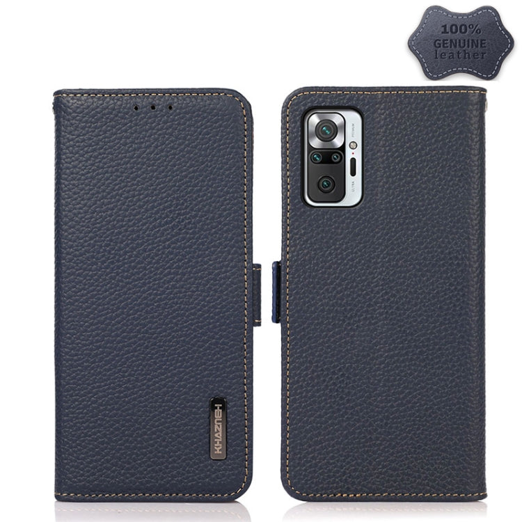 KHAZNEH Side-Magnetic Litchi Genuine Leather RFID Phone Case, For Xiaomi Mi 10S, For Xiaomi Mi 10T Lite 5G, For Xiaomi Mi 10T 5G, For Xiaomi Mi 11 Lite 5G / Mi 11 Lite, For Xiaomi Mi 11 Pro, For Xiaomi Mi 11 Ultra, For Xiaomi Mi 11                     ...