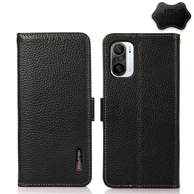 KHAZNEH Side-Magnetic Litchi Genuine Leather RFID Phone Case, For Xiaomi Mi 10S, For Xiaomi Mi 10T Lite 5G, For Xiaomi Mi 10T 5G, For Xiaomi Mi 11 Lite 5G / Mi 11 Lite, For Xiaomi Mi 11 Pro, For Xiaomi Mi 11 Ultra, For Xiaomi Mi 11                     ...