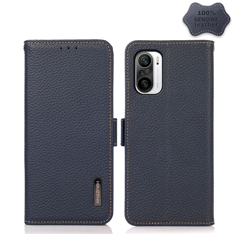 KHAZNEH Side-Magnetic Litchi Genuine Leather RFID Phone Case, For Xiaomi Mi 10S, For Xiaomi Mi 10T Lite 5G, For Xiaomi Mi 10T 5G, For Xiaomi Mi 11 Lite 5G / Mi 11 Lite, For Xiaomi Mi 11 Pro, For Xiaomi Mi 11 Ultra, For Xiaomi Mi 11                     ...