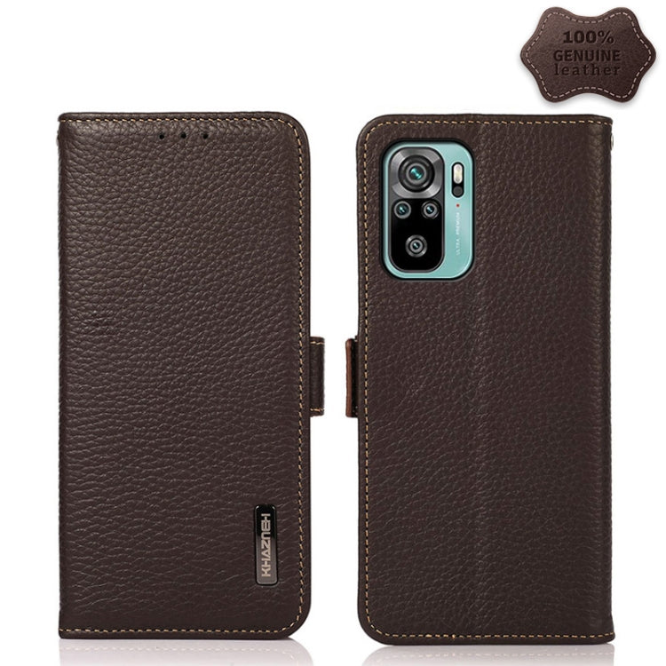KHAZNEH Side-Magnetic Litchi Genuine Leather RFID Phone Case, For Xiaomi Mi 10S, For Xiaomi Mi 10T Lite 5G, For Xiaomi Mi 10T 5G, For Xiaomi Mi 11 Lite 5G / Mi 11 Lite, For Xiaomi Mi 11 Pro, For Xiaomi Mi 11 Ultra, For Xiaomi Mi 11                     ...
