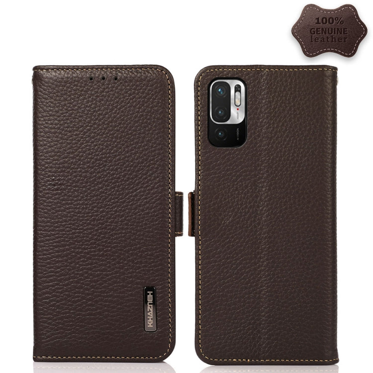 KHAZNEH Side-Magnetic Litchi Genuine Leather RFID Phone Case, For Xiaomi Mi 10S, For Xiaomi Mi 10T Lite 5G, For Xiaomi Mi 10T 5G, For Xiaomi Mi 11 Lite 5G / Mi 11 Lite, For Xiaomi Mi 11 Pro, For Xiaomi Mi 11 Ultra, For Xiaomi Mi 11                     ...