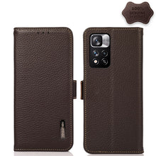 Load image into Gallery viewer, KHAZNEH Side-Magnetic Litchi Genuine Leather RFID Phone Case, For Xiaomi Mi 10S, For Xiaomi Mi 10T Lite 5G, For Xiaomi Mi 10T 5G, For Xiaomi Mi 11 Lite 5G / Mi 11 Lite, For Xiaomi Mi 11 Pro, For Xiaomi Mi 11 Ultra, For Xiaomi Mi 11                     ...