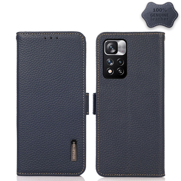 KHAZNEH Side-Magnetic Litchi Genuine Leather RFID Phone Case, For Xiaomi Mi 10S, For Xiaomi Mi 10T Lite 5G, For Xiaomi Mi 10T 5G, For Xiaomi Mi 11 Lite 5G / Mi 11 Lite, For Xiaomi Mi 11 Pro, For Xiaomi Mi 11 Ultra, For Xiaomi Mi 11                     ...