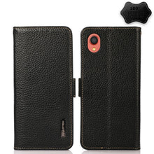 Load image into Gallery viewer, KHAZNEH Side-Magnetic Litchi Genuine Leather RFID Phone Case, For Samsung Galaxy A02s EU Version, For Samsung Galaxy A02s Global Version, For Samsung Galaxy A03s 166mm Version, For Samsung Galaxy A12 5G, For Samsung Galaxy A22 4G                       ...