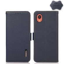 Load image into Gallery viewer, KHAZNEH Side-Magnetic Litchi Genuine Leather RFID Phone Case, For Samsung Galaxy A02s EU Version, For Samsung Galaxy A02s Global Version, For Samsung Galaxy A03s 166mm Version, For Samsung Galaxy A12 5G, For Samsung Galaxy A22 4G                       ...