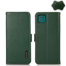 Load image into Gallery viewer, KHAZNEH Side-Magnetic Litchi Genuine Leather RFID Phone Case, For Samsung Galaxy A02s EU Version, For Samsung Galaxy A02s Global Version, For Samsung Galaxy A03s 166mm Version, For Samsung Galaxy A12 5G, For Samsung Galaxy A22 4G                       ...