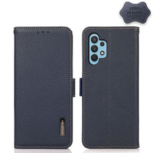 Load image into Gallery viewer, KHAZNEH Side-Magnetic Litchi Genuine Leather RFID Phone Case, For Samsung Galaxy A02s EU Version, For Samsung Galaxy A02s Global Version, For Samsung Galaxy A03s 166mm Version, For Samsung Galaxy A12 5G, For Samsung Galaxy A22 4G                       ...