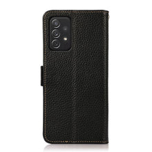 Load image into Gallery viewer, KHAZNEH Side-Magnetic Litchi Genuine Leather RFID Phone Case, For Samsung Galaxy A72 5G, For Samsung Galaxy A82 5G, For Samsung Galaxy F62 / M62, For Samsung Galaxy M32, For Samsung Galaxy M52 5G, For Samsung Galaxy S20 FE, For Samsung Galaxy S20+     ...