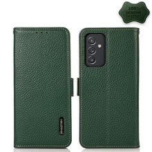 Load image into Gallery viewer, KHAZNEH Side-Magnetic Litchi Genuine Leather RFID Phone Case, For Samsung Galaxy A72 5G, For Samsung Galaxy A82 5G, For Samsung Galaxy F62 / M62, For Samsung Galaxy M32, For Samsung Galaxy M52 5G, For Samsung Galaxy S20 FE, For Samsung Galaxy S20+     ...