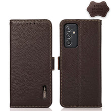 Load image into Gallery viewer, KHAZNEH Side-Magnetic Litchi Genuine Leather RFID Phone Case, For Samsung Galaxy A72 5G, For Samsung Galaxy A82 5G, For Samsung Galaxy F62 / M62, For Samsung Galaxy M32, For Samsung Galaxy M52 5G, For Samsung Galaxy S20 FE, For Samsung Galaxy S20+     ...